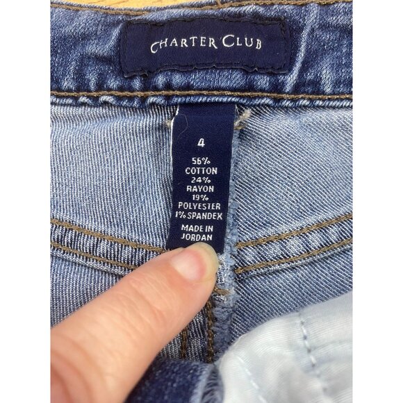 Charter Club Women's Size 4 Lexington Straight 5 Pocket Denim Jeans - Picture 5 of 5